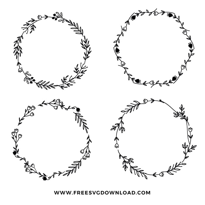 Wreath free SVG PNG free cut files download