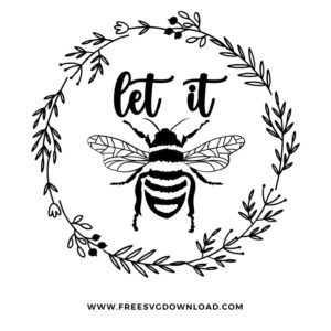 Wreath let it bee SVG PNG free cut files download