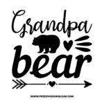 Grandpa bear SVG for cricut, fathers day svg, daddy svg, best dad svg, father svg, dad life svg, papa svg, funny dad svg, best dad ever svg, grandpa svg, new dad svg, father and son svg, step dad svg