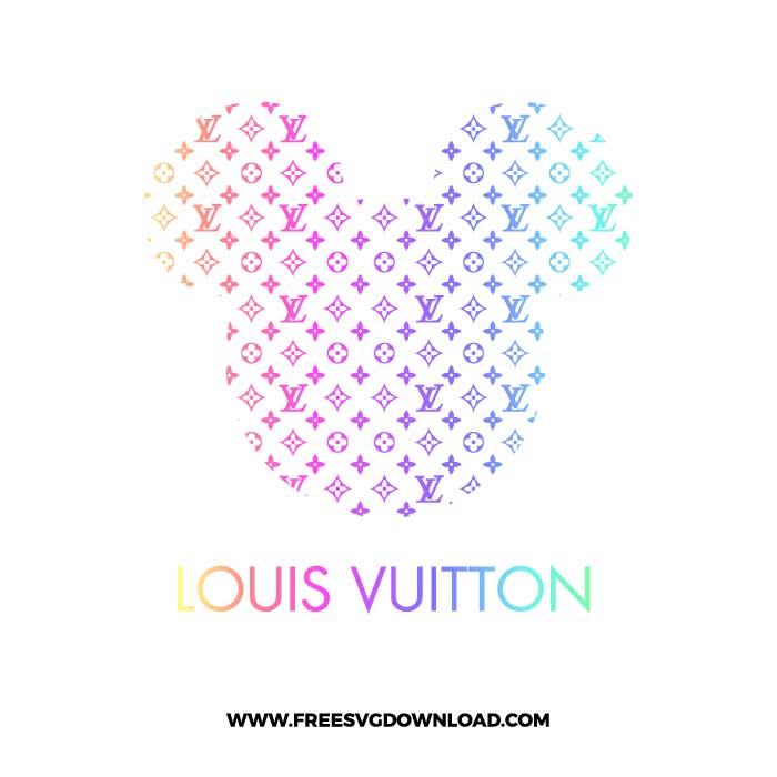 Louis Vuitton Mickey Head Pattern SVG