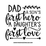 Dad a sons first hero SVG for cricut, fathers day svg, daddy svg, best dad svg, father svg, dad life svg, papa svg, funny dad svg, best dad ever svg, grandpa svg, new dad svg, father and son svg, step dad svg