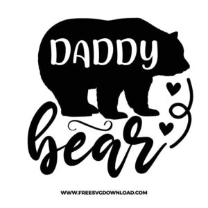 Daddy bear SVG for cricut, fathers day svg, daddy svg, best dad svg, father svg, dad life svg, papa svg, funny dad svg, best dad ever svg, grandpa svg, new dad svg, father and son svg, step dad svg