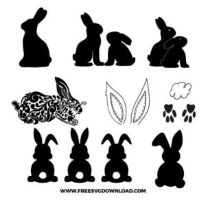 Rabbit SVG & PNG free cut files