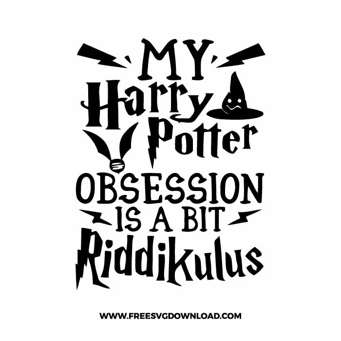 Harry Potter obsession is a bit riddikulus SVG & PNG Free Cut Files