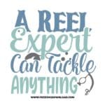 A reel expert can tackle anything 2 SVG free cut files, fishing svg, fish svg, fisherman svg, fishing hook svg, hunting svg, fishing dad svg, lake life svg, lake svg, hunting fishing svg, fishing lure svg