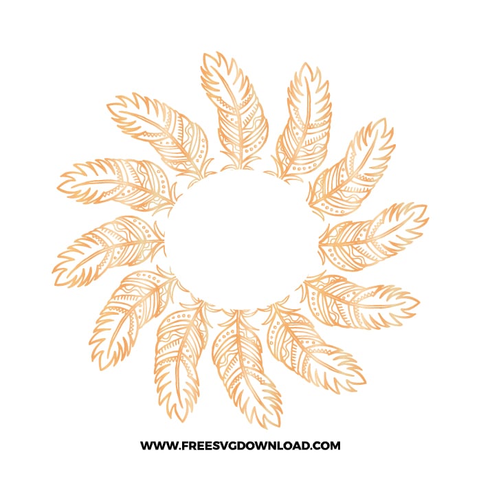 Feather Starbucks Wrap SVG & PNG, SVG Free Download, SVG for Cricut Design Silhouette, feather svg, boho svg, dreamcatcher svg