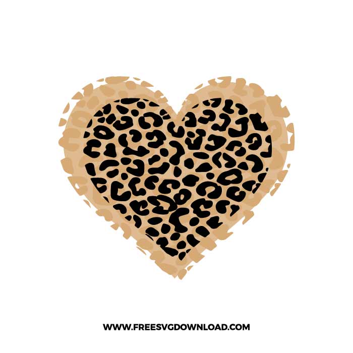 Leopard heart free SVG & PNG free downloads leopard svg, cheetah svg, animal print svg, cheetah print svg, leopard pattern svg, mom life svg, leopard spots svg, Leopard heart SVG