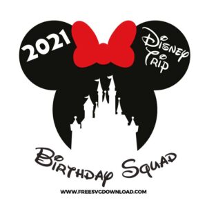 Mickey Birthday Squad Free SVG File