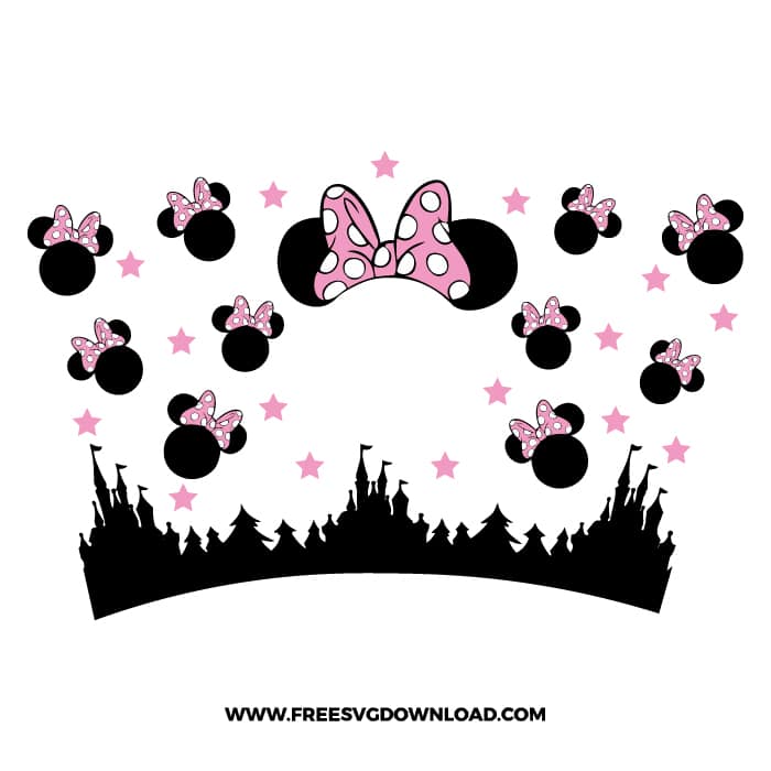 Minnie Mouse Starbucks Wrap SVG & PNG Free Download