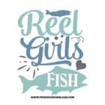 Reel Girls Fish SVG free cut files, fishing svg, fish svg, fisherman svg, fishing hook svg, hunting svg, fishing dad svg, lake life svg, lake svg, hunting fishing svg, fishing lure svg