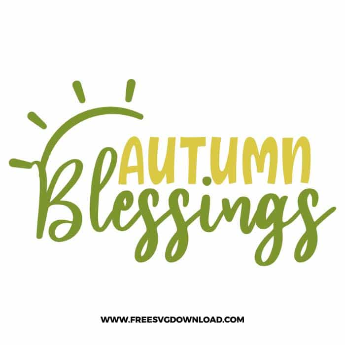 Autumn blessings SVG & PNG Download