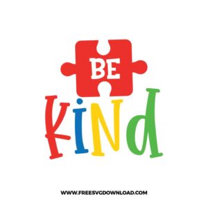 Be kind SVG free & PNG, SVG Free Download, SVG for Cricut Design Silhouette, autism svg, autism awareness svg, autism mom svg, autism puzzle svg, puzzle piece svg, autism heart svg, kids svg, family svg, birthday svg, baby svg