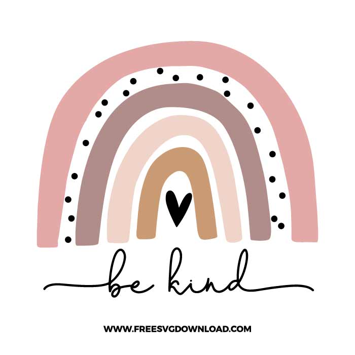 Be Kind Rainbow SVG & PNG, SVG Free Download, SVG for Cricut Design Silhouette, leopard svg, cheetah svg, animal print svg, cheetah print svg, leopard pattern svg, mom life svg, leopard spots svg, boho rainbow svg, rainbow baby svg, rainbow clipart