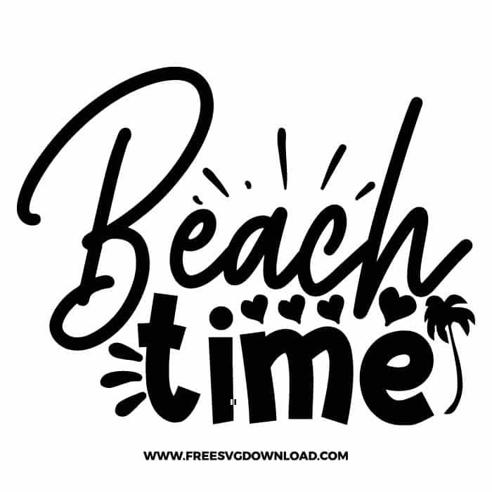 Beach time SVG free cut files, free svg files for cricut, flip flops free svg, summer clipart, summer png, beach svg, ocean svg, sun svg