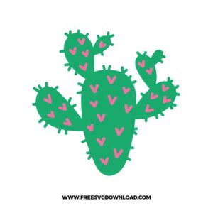 Cactus heart SVG & PNG, SVG Free Download, SVG for Cricut Design Silhouette, svg files for cricut, flower svg, summer svg, tropical svg, floral svg, succulent svg, beach svg, plant svg, cactus png, gardening svg, desert svg, boho svg