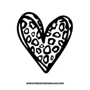 Cheetah heart free SVG & PNG free downloads leopard svg, cheetah svg, animal print svg, cheetah print svg, leopard pattern svg, mom life svg, leopard spots svg, Leopard heart SVG