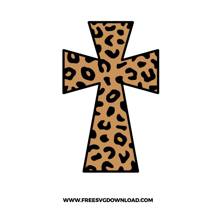 Cheetah Print Cross free SVG, SVG Free Download, church svg, christian svg, crosses svg, religious svg, jesus svg, faith svg, cross clipart, SVG for Cricut Design Silhouette,