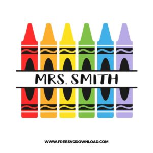 Crayon Split Monogram Free SVG File