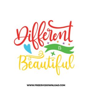 Different is beautiful SVG free & PNG, SVG Free Download, SVG for Cricut Design Silhouette, autism svg, autism awareness svg, autism mom svg, autism puzzle svg, puzzle piece svg, autism heart svg, kids svg, family svg, birthday svg, baby svg