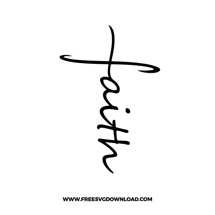 Faith Cross free SVG, SVG Free Download, church svg, christian svg, crosses svg, religious svg, jesus svg, faith svg, cross clipart, SVG for Cricut Design Silhouette,