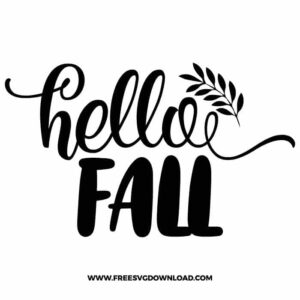 Hello Fall SVG 2 Cut File