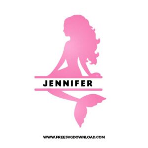 Mermaid Split Monogram SVG & PNG, SVG Free Download, SVG for Cricut Design Silhouette, mermaid tail svg, little mermaid svg, ariel svg, disney svg,