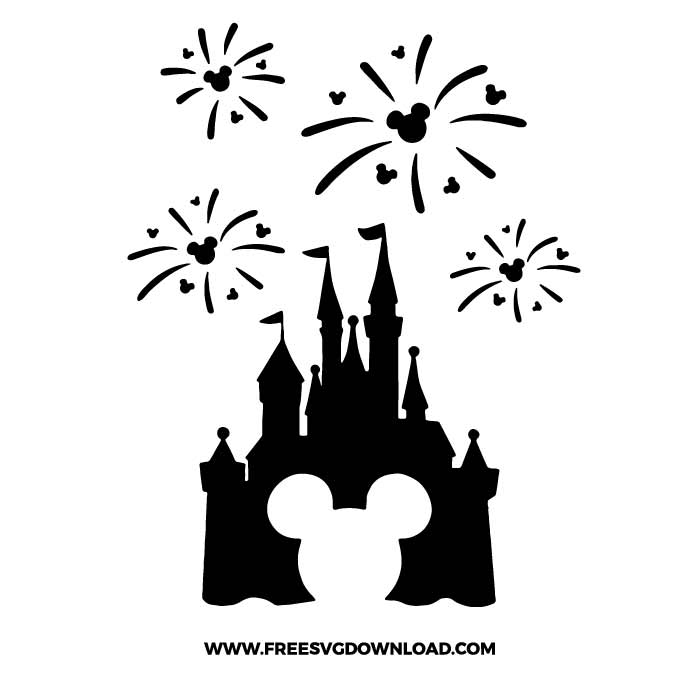 Mickey Mouse Castle SVG & PNG Free Download - Free SVG Download