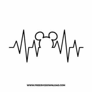Mickey Mouse Pulse SVG & PNG, SVG Free Download, SVG for Cricut Design Silhouette, svg files for cricut, svg files for cricut, separated svg, trending svg, disneyland svg, Be kind to our planet mickey mouse svg, minnie mouse svg, mickey mouse cricut, mickey head svg, birthday svg, mickey birthday svg,
