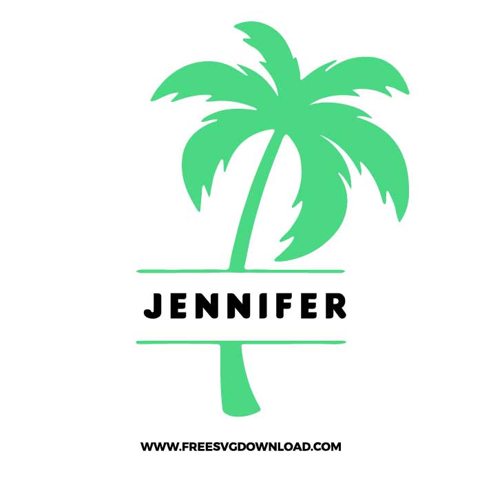Palm Split Monogram SVG & PNG, SVG Free Download, SVG for Cricut Design Silhouette, svg files for cricut, flower svg, summer svg, tropical svg, floral svg, palm tree svg, beach svg