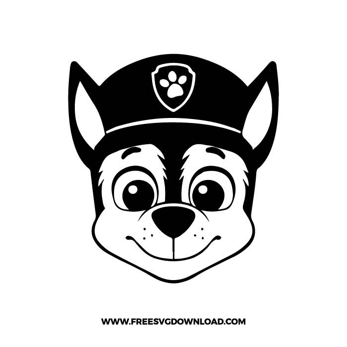 Chase free SVG & PNG, paw petrol svg, paw petrol birthday svg, skye svg, marshall svg, cartoon svg, layered SVG Free Download, SVG for Cricut Design Silhouette, svg files for cricut, svg files for cricut, separated svg, trending svg