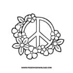 Peace flower free SVG & PNG, SVG Free Download, SVG for Cricut Design Silhouette, svg files for cricut, flower svg, floral svg, plant svg, gardening svg, desert svg, boho svg, spring svg