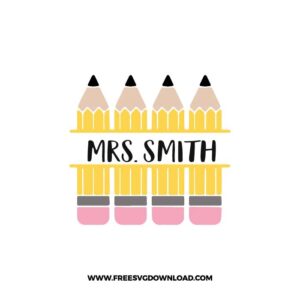 Pencil Monogram SVG & PNG, SVG Free Download, SVG for Cricut Design Silhouette, summer svg, monogram svg, fruit svg, teacher svg, teacher monogram svg, school svg, split monogram svg, kindergarten svg