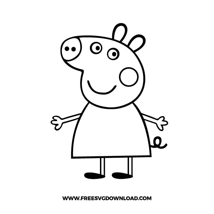 Peppa Pig free SVG & PNG cut files 2 - Free SVG Download