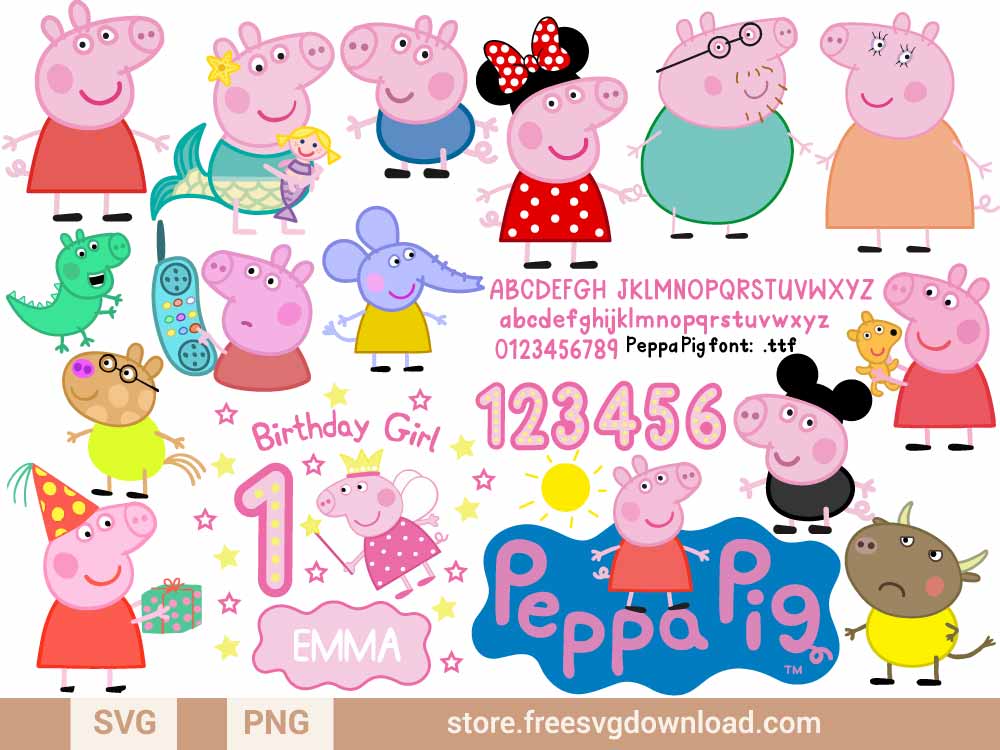 Peppa Pig SVG Cut File