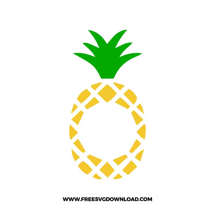 Pineapple Monogram SVG & PNG, SVG Free Download, SVG for Cricut Design Silhouette, summer svg, monogram svg, fruit svg, beach svg, hello summer svg, tropical svg, sea svg, good vibes svg