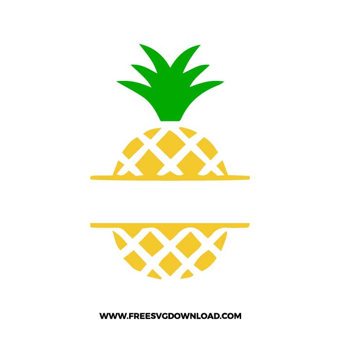 Pineapple Monogram SVG & PNG, SVG Free Download, SVG for Cricut Design Silhouette, summer svg, monogram svg, fruit svg, beach svg, hello summer svg, tropical svg, sea svg, good vibes svg
