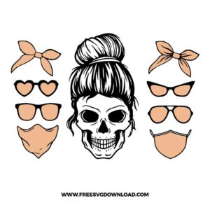 Messy bun free SVG, SVG Free Download, SVG for Cricut Design Silhouette, mom svg, svg bundle, cute svg, mama svg, popular svg, mom life skull svg, mom bun svg, Leopard mom life SVG, mom quotes, mom svg files for cricut, mother svg,