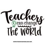 Teachers can change the world 2 SVG & PNG, SVG Free Download, SVG for Cricut Design Silhouette, teacher svg, school svg, kindergarten svg, teacher life svg, teaching svg, graduation svg