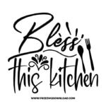 Bless this kitchen 2 SVG & PNG, funny kitchen svg, pot holder svg, chef svg, baking svg, cooking svg, kitchen sign svg, farmhouse svg, kitchen towel svg, pantry svg, farm svg, layered SVG Free Download,  SVG for Cricut Design Silhouette, svg files for cricut