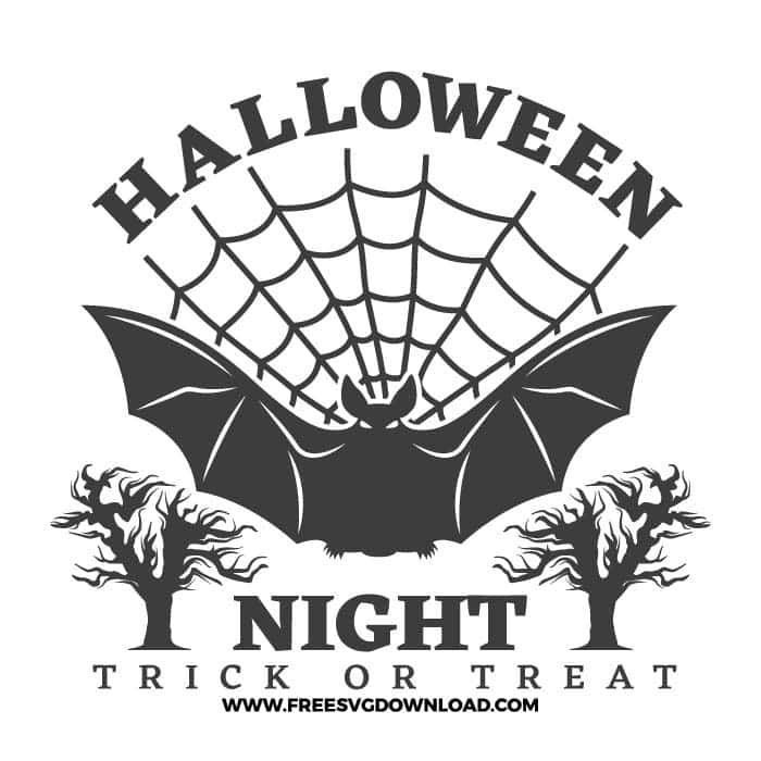 Halloween bat trick or treat SVG & PNG, SVG Free Download,  SVG for Cricut Design Silhouette, svg files for cricut, halloween free svg