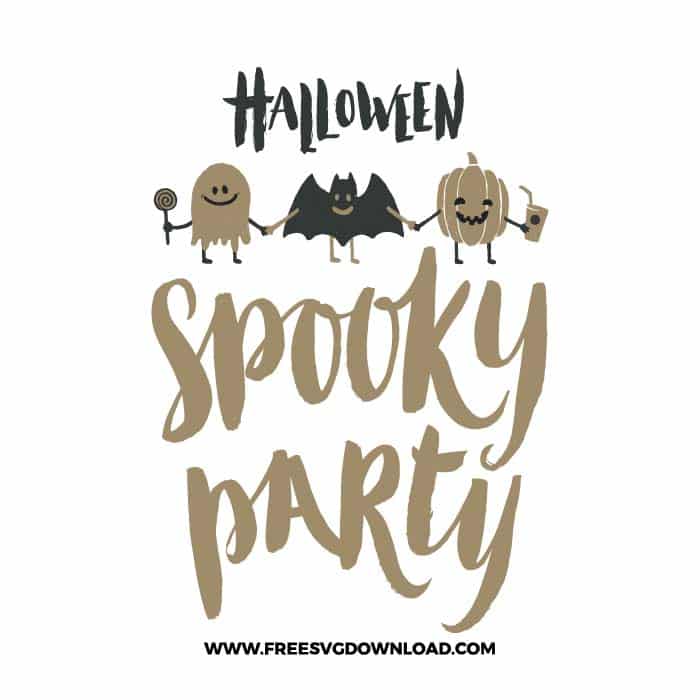 Halloween spooky party SVG & PNG, SVG Free Download,  SVG for Cricut Design Silhouette, svg files for cricut, halloween free svg