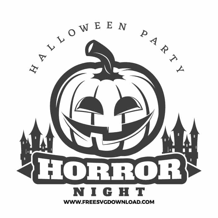 Jack-o-lantern horror night SVG & PNG, SVG Free Download,  SVG for Cricut Design Silhouette, svg files for cricut, halloween free svg