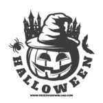 Jack-o-lantern witch hat SVG & PNG, SVG Free Download,  SVG for Cricut Design Silhouette, svg files for cricut, halloween free svg