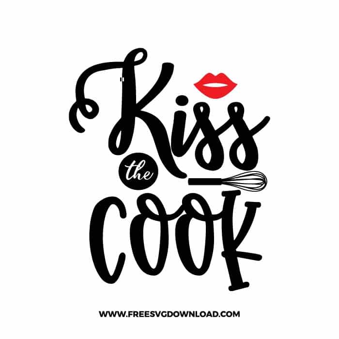 Kiss the cook SVG & PNG, funny kitchen svg, pot holder svg, chef svg, baking svg, cooking svg, kitchen sign svg, farmhouse svg, kitchen towel svg, pantry svg, farm svg, layered SVG Free Download,  SVG for Cricut Design Silhouette, svg files for cricut
