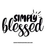 Simply blessed free SVG & PNG, SVG Free Download, SVG for Cricut Design Silhouette, quote svg, inspirational svg, motivational svg,