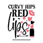 Curvy hips red lips 2 free SVG & PNG, SVG Free Download, SVG for Cricut Design Silhouette, quote svg, inspirational svg, motivational svg,