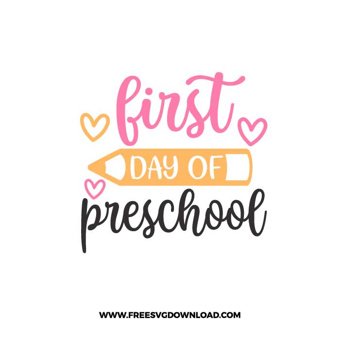 Back To School, 1st Day Of School Free Svg File - SVG Heart