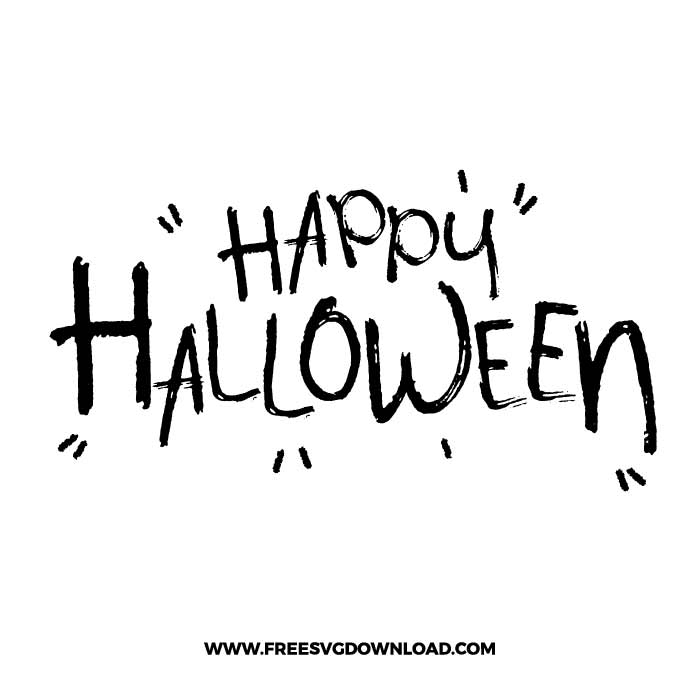 Happy Halloween Brush SVG & PNG, SVG Free Download,  SVG for Cricut Design Silhouette, svg files for cricut, halloween free svg