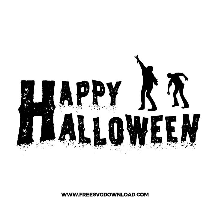 Happy Halloween Zombie SVG & PNG, SVG Free Download, SVG for Cricut Design Silhouette, svg files for cricut, halloween free svg, spooky free svg, fall svg, pumpkin svg, happy halloween svg, halloween png, ghost svg, autumn svg, trick or treat svg, horror svg, witch svg, skull svg, zombie svg, halloween tshirt svg