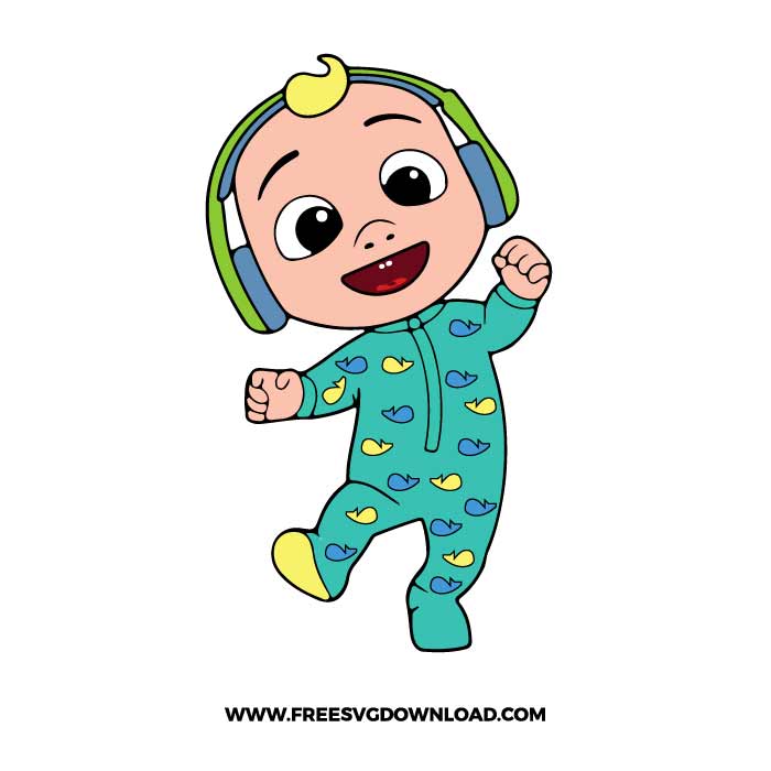 Baby JJ Cocomelon free SVG & PNG cut files - Free SVG Download